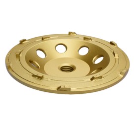 ACTINTOOL 5 in. x 5/8-11 in.12 PCS PCD 5 Inch Double Row PCD Cup Wheel, Epoxy Mastic Thinset Glue Stucco Tough Concrete Coating Removal PCD Grinding Cup Wheel(5/8"-11 Threaded)