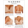 Natori Women's Pure Luxe Custom Coverage Contour Bra, Cafe, 30DD