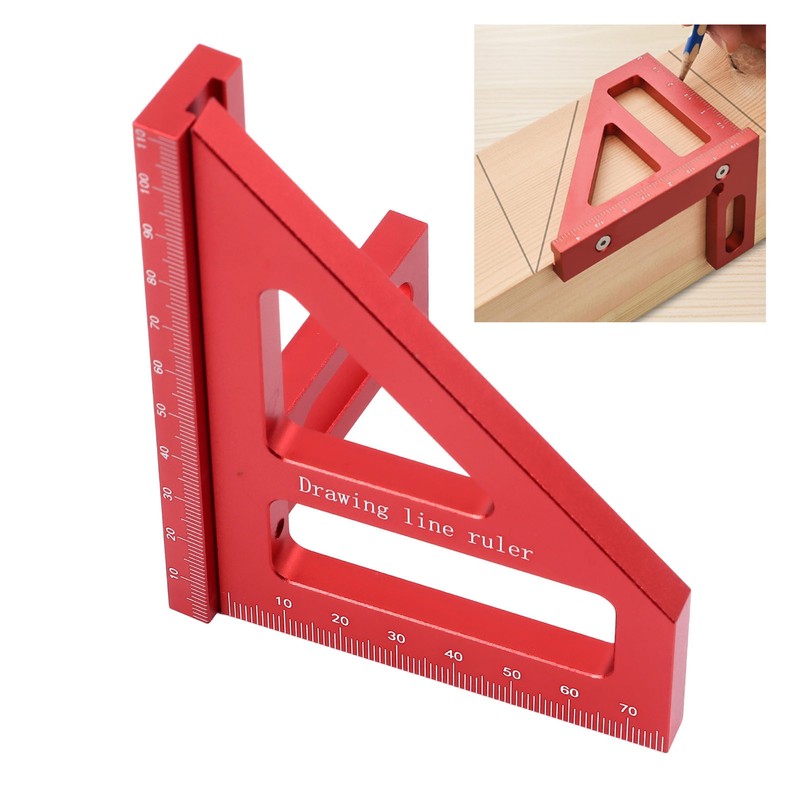 3D Multi Angle Measuring Ruler 45 90 Degree Aluminum Alloy
