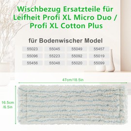 3 Pack Replacement Mop Covers for Leifheit Profi XL Micro Duo / Profi XL Cotton Plus (4)