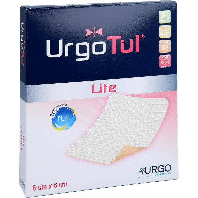 UrgoTül Lite 6 cm x 6 cm Verband, 5 St.