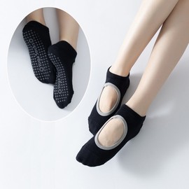 New Summer Yoga Pilates Dance Sports Non-Slip Grip Socks - Round Toe Open Foot Design Size/Light Pink 20ea
