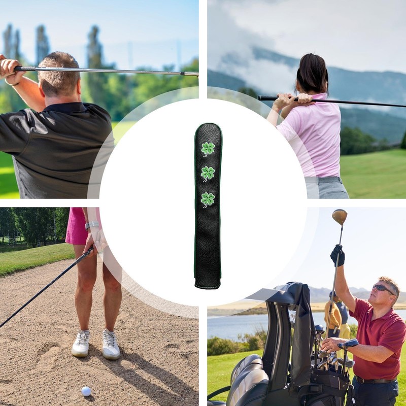 Alignment Stick,PU Leather Alignment Stick Headcover | Exquisite PU Leather