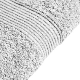 Olivia Rocco Egyptian Cotton Towels Home Bathroom Towel Set Bale Fade Resistant 500gsm Home Collection Bales Bath Sets, 2 Hand Towels Silver