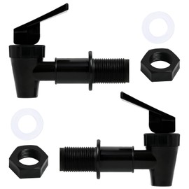 2er Set Abfüllhahn aus Kunststoff für Bierkübel und Getränkespender, Universeller Zapfhahn, Wasserspender Ersatzzapfen, Geeignet für Kalte Getränke, Bierfass, Trinkbrunnen, Glasflaschen, Kaffee, Saft,