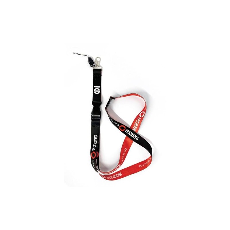 SPARCO 099103NRRS Cordino da collo nero Rosso