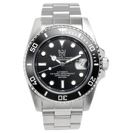 [HYAKUICHI 101] ダイバーズウォッチ 自動巻き(手巻付き) ハック機能あり オートマチック 機械式 ねじ込み式りゅうず 日付表示 200m防水 逆回転防止ベゼル 腕時計 ブラック メンズ