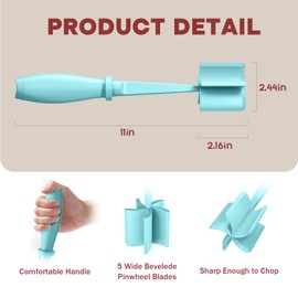 2 Pcs Meat Chopper, Upgrade Hamburger Chopper, Premium Heat Resistant Meat Masher for Hamburger Meat, Ground Beef Smasher, Nylon Meat Smasher Tool, Non Stick Mix Chopper, Hamburger Smasher Safe-Aqua