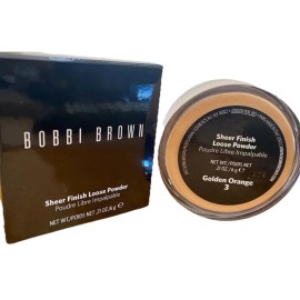 BOBBI BROWN Sheer Finish Loose Powder #3 GOLDEN ORANGE 0.21oz / 6ml ~ New in Box