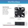 GDSTIME 40mm Small Fan, 2pcs 4010 40mm x 10mm DC