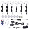 AIBOO 12V LED Under Cabinet Lights Kit 6 Pack Black