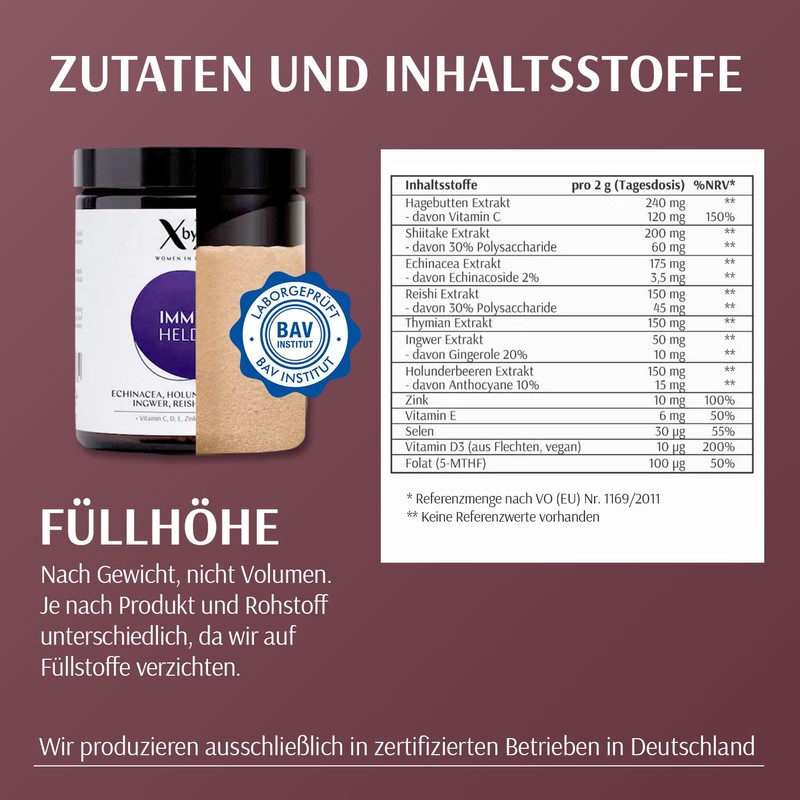 XbyX Immune Heldin 70 g Multivitamin Immune Complex Vitamin C