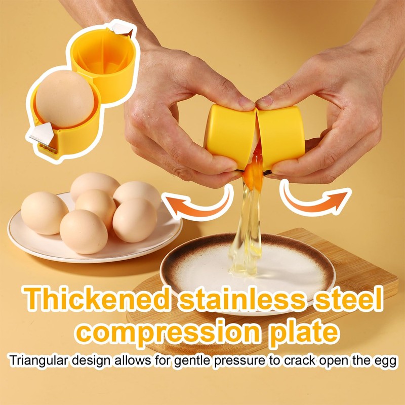 Egg Cracking Tool, Egg Shell Opener Handheld Egg Peeler Cracker