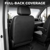 Black PU Leather 2+1 Van Front Seat Cover Set with