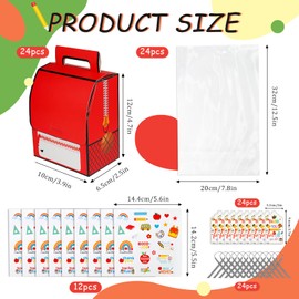 JMUQ 24 Sets Teacher Appreciation Gift Baskets Thank You Teacher Gift Boxes Empty Teacher Appreciation End of School Year Back to School Empty Basket Fillers Set for School Classroom Party Supplies