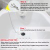 Seatery Bathtub Stopper, Silicone Tub Drain Stopper/Plug/Cover with 27.5" Stainless