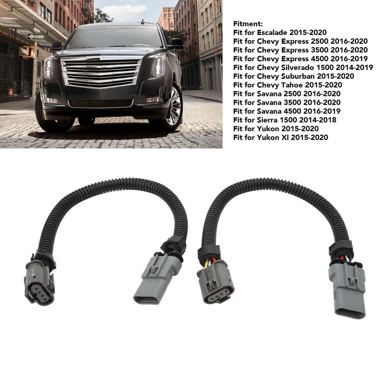 2pcs O2 Oxygen Sensor Extension Harness 53300 02 Replacement for