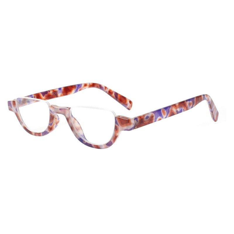 4 Pairs of Colorful Fashion Half Moon Frame Reading Glasses