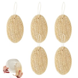 Coollooda Natural Loofah Sponge Set of 5 Loofah Sponge Dishwashing Kitchen Sponge Antibacterial Natural Plant Fiber Body Sponge Kitchen Sponge