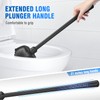 uptronic 2 Pack Toilet Plunger with Holder, Unique Plunger with