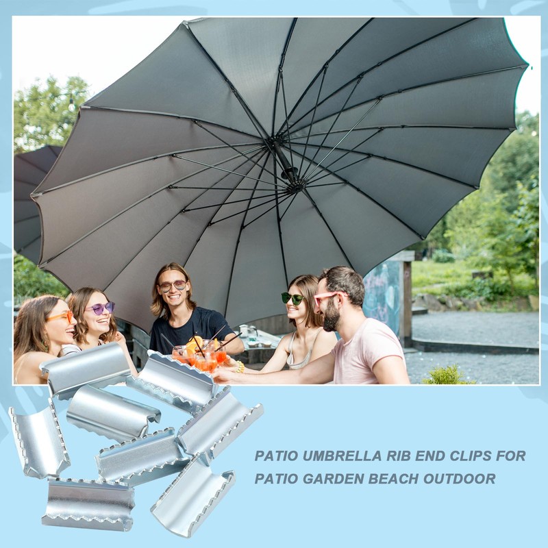 MorningRo 16 Pack Patio Umbrella Rib End Clips 1'' Umbrella