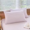 NSNLGSGC Pink Gingham Duvet Cover Set King, Grid Simple Geometric