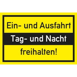 Prolac – 2 x 'Einfahrt freihalten' Sign – PVC Hard Foam – 30 x 20 cm – Traffic Steering – Weather Resistant – Easy to Apply – German Quality