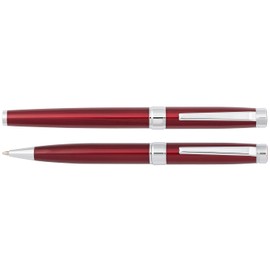 Bridgewater Pen Company Executive Ballpoint Pen & Rollerball Pen Gift Set Collection, Boxed & Sleeved (Galway, Red)