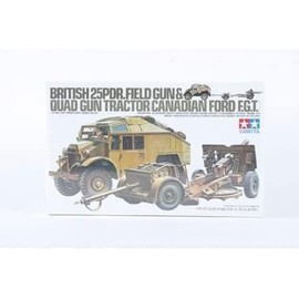 Tamiya 35044 1/35 Military Miniature Series No.44 British Army Quad Gun Tractor & 25-Pound Gun Plastic Model