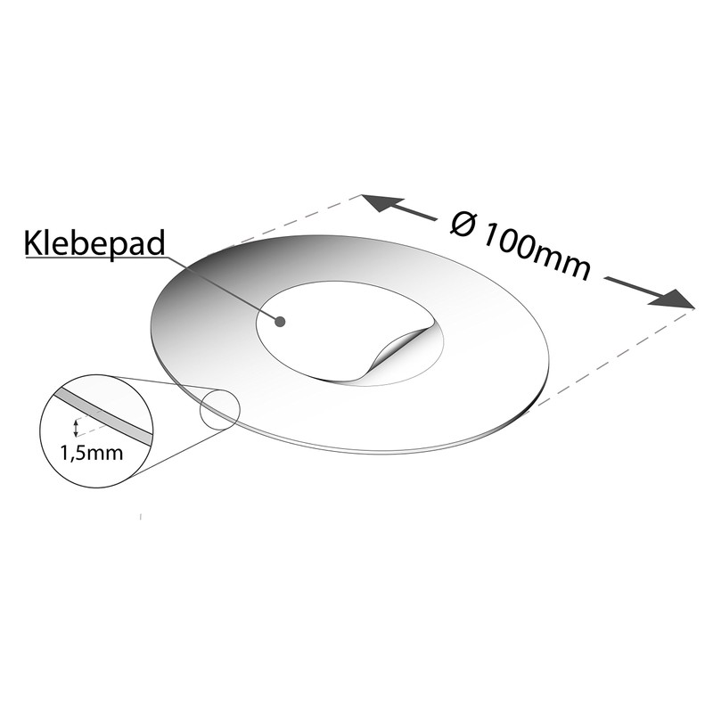 Türschilder24 Door Sign for Wardrobe No Adhesion Aluminium Anodised Round