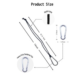 Cuizzuua 25 Pcs Batting Cage Netting Hanger, Steel Carabiners and Lanyards for Baseball, Golf, Backyard, Rope Net Batting Cage Hanging Accessories