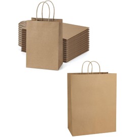 BagDream 5inch Small 100Pcs and 13inch Large 50Pcs Gift Bags with Handles Bulk