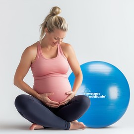 Newgen Medicals Balanceball: 4er Set Sitz- und Gymnastikball, auch für Yoga, Anti-Platzen, 65 cm (Anti-Burst-Yogaball)