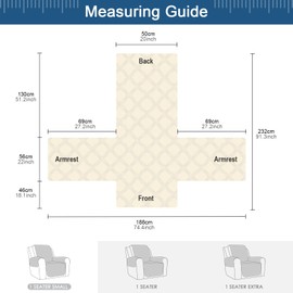 TAOCOCO 100% Waterproof Recliner Chair Cover Stay in Place, Recliner Covers for Small Recliner Chair with Pocket, Reclining Chair Cover Furniture Protector for Kids, Pets(X-Small Chair, Charcoal Gray)