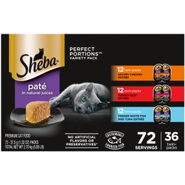 Sheba Perfect Portions Paté Wet Cat Food Tray Variety Packs