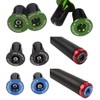 1 Pair Aluminum Bike Handlebar End Plugs, Expanding Locking Bar