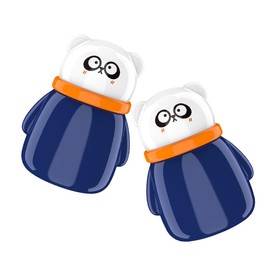 WOONEKY 2pcs Refillable Body Powder Puff Container Base Portable Talcum Powder Box for Skin Care Compact Travel Case with Soft Puff for Easy Application and Hygiene