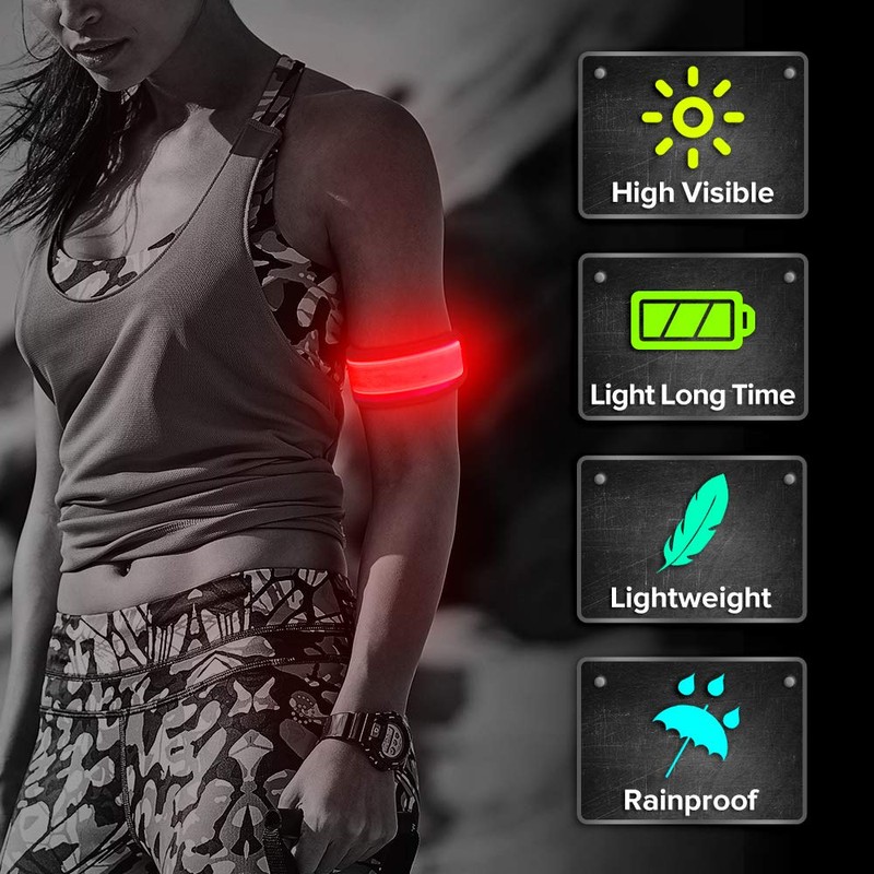 Dolitego LED Armbands for Night Running Jogging Glow Set of