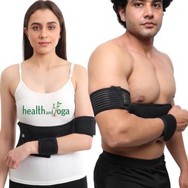 GuardNHeal Arm and Shoulder Immobilization Brace - Left or Right - Adjustable Support and Fully Detachable for Customized Fit - Skin Friendly - Unisex (Black, Regular 26" - 34")