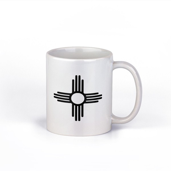 Zia Symbol Coffee Mug | Pueblo NM New Mexico Sign Coffee Cup |11-Ounce Mug
