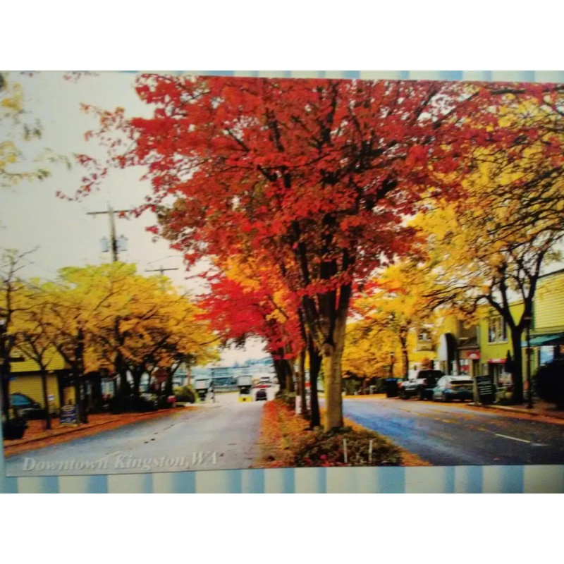 PACIFIC NORTHWEST BEAUTIFUL PHOTO POST CARD DOWNTOWN KINGSTON WASHINGTON