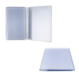 Kuyaehe 2 Pack Transparent Plastic Wallet Insert Credit Card Holder, Credit Card Holder Wallet Picture Holder for Women (10 page 10 slots&10 page 20 slots)