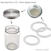 SHEYNIAN 12 Pack Rubber Seals for Glass Jars, Replacement Silicone