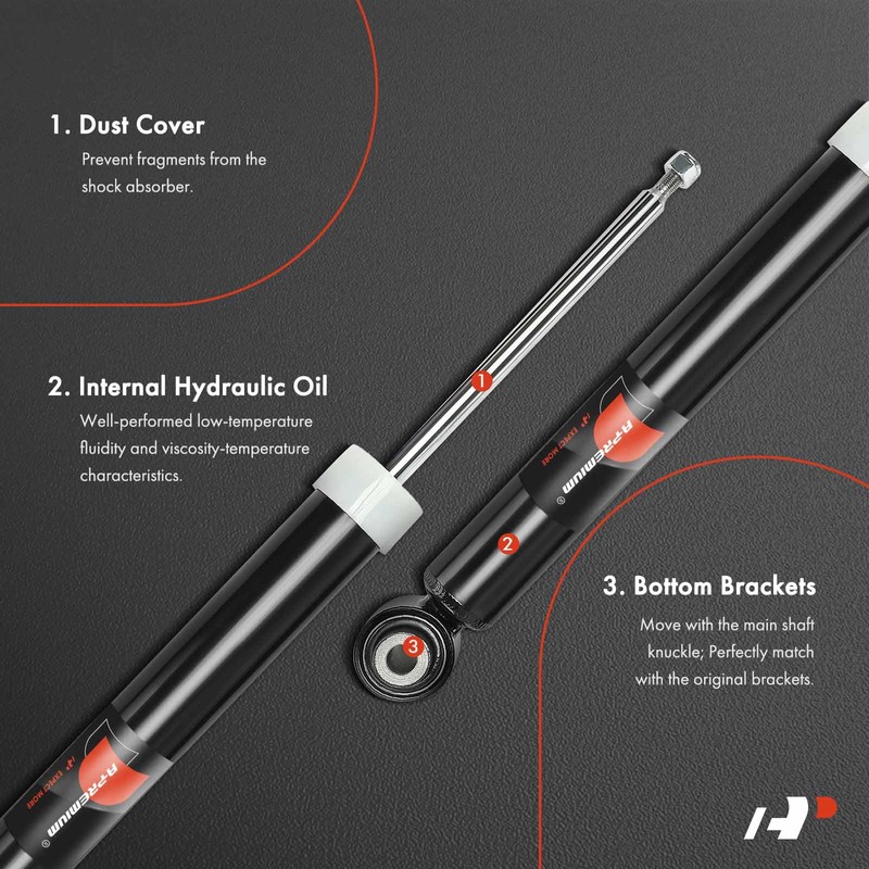 A-Premium Rear Pair (2) Shock Absorber Compatible with Mini Cooper