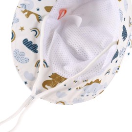 LLmoway Unisex Kids Summer Travel Hat with Adjustable Chin Strap Sun Protection Foldable Bucket Sun Hat for Toddlers 2-4 Years Dinosaur