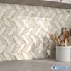 M MOFIT Stone Look Herringbone Peel and Stick Backsplash for