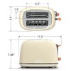 Toaster 2 slice, KitchMix Retro Stainless Steel Toaster with 6