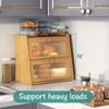 viewcare Bread Box for Kitchen Counter, Double Layer Large Bamboo