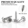 LivTee Rustproof License Plate Screws for Securing License Plates Frames
