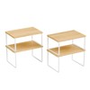 Ekisemio Kitchen Cabinet Organizer, Bamboo Spice Rack Organizer for Cabinet,